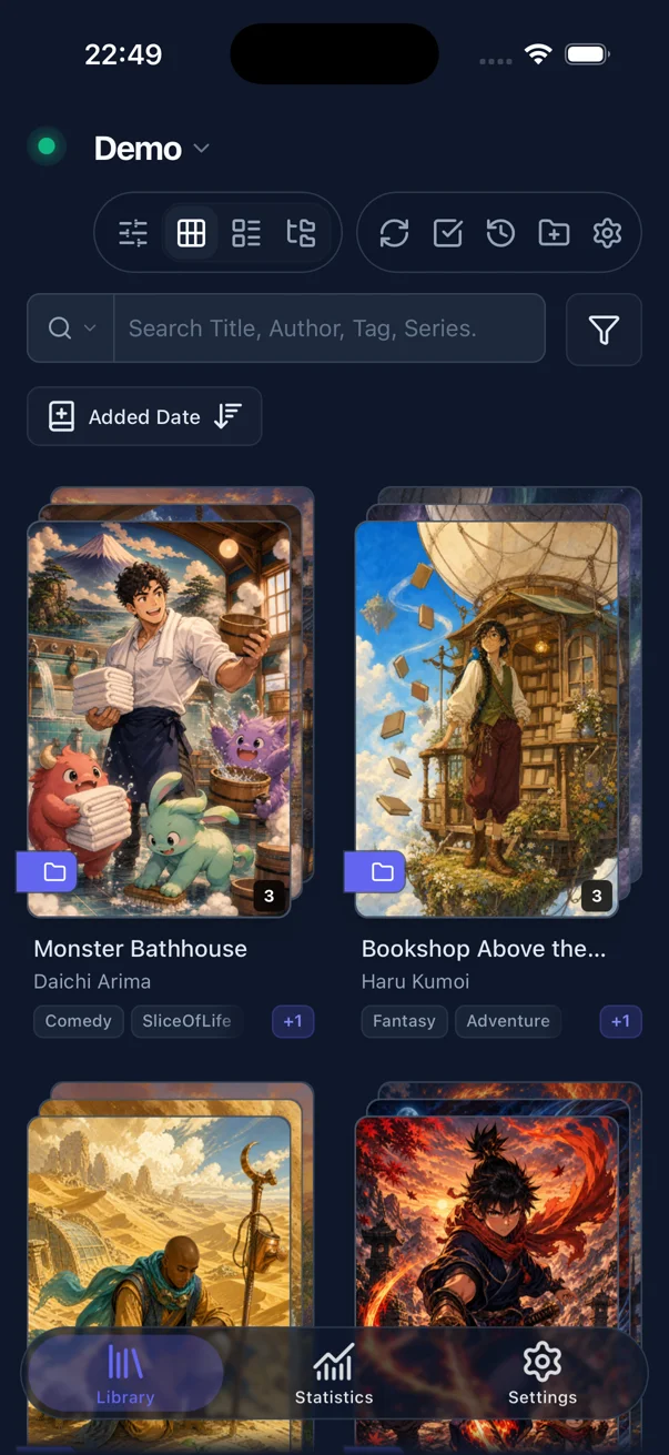 iPhone library screenshot